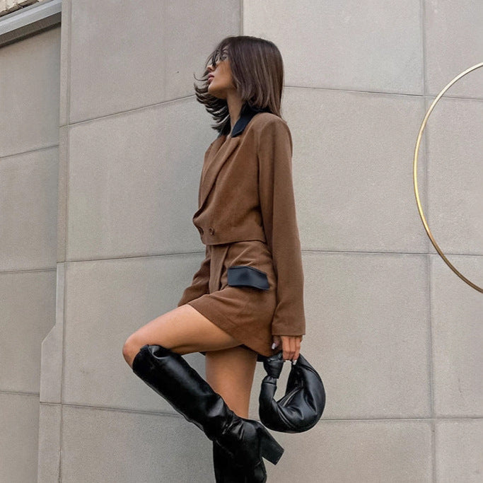Women's Short Skirt with top Two-piece Set